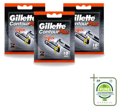 Produktbild von 3 x Gillette Contour Plus Wegwerpscheermes - Großpackung - 3 Stücke