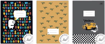 Image de Cahier d'exercices Interdruk A4 32 lignes de couleur 70g/m² 3 feuilles garçons