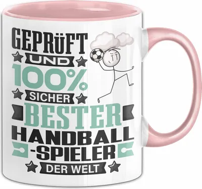 Produktbild von Handballspieler Geschenk Lustiger Spruch für Handballspieler Geschenkidee Bester Handballspieler Der Welt (Rosa)