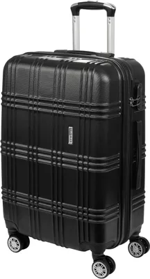 Produktbild von BRUBAKER Hartschalen Reisekoffer Bahamas - Erweiterbarer Rollkoffer mit Zahlenschloss, 4 Rollen und Teleskopgriff - Hartschalenkoffer, Schwarz