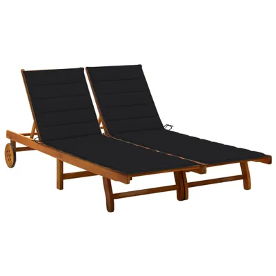 Produktbild von Maison Exclusive - 2-Personen-Sonnenliege mit Auflagen Akazie Massivholz