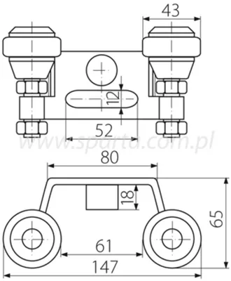 Produktbild von UHTU003 UB60/G Torgriff verzinkt aus Stahl