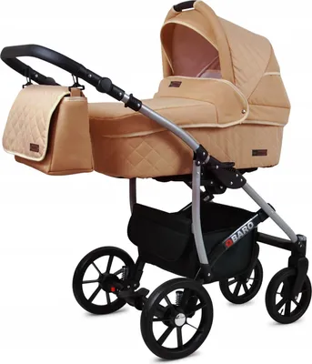 Produktbild von BabyLux® Qbaro | 3in1 Kinderwagen Set | Beige | Kombikinderwagen | Kinderwagenset | Buggy + Baby