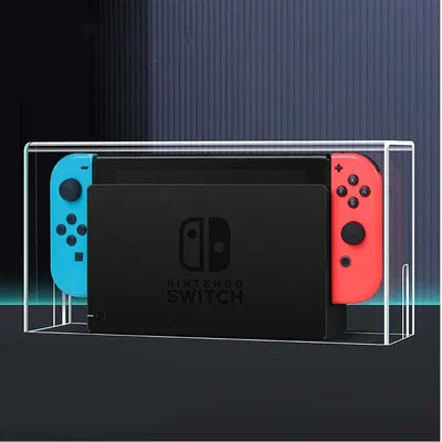 Produktbild von Geeignet für Nintendo Switch Staubschutzhülle, Leuchtbasis, Acryl-Konsolengehäuse für Switch, Zubehör für Spielkonsolen, vollständig transparente Staubschutzhülle