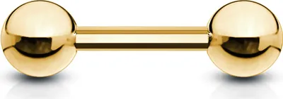 Produktbild von viva-adorno 1,2x6x4mm Universal Barbell Piercing Stab Ohrpiercing Traguspiercing Helixpiercing Stecker Hantel Edelstahl beschichtet Z310, gold