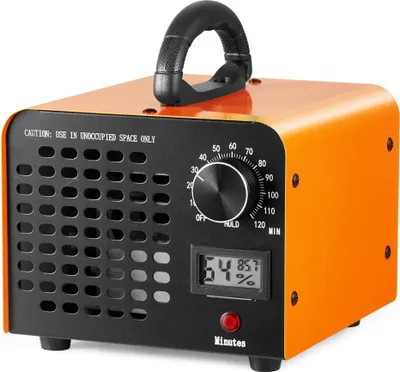 Produktbild von Ozongenerator 12000mg/h - Ozonisator 80W für Raumluftreinigung - 300㎡ Abdeckung - Ozongerät für Bausanierung - Desodorierer mit 0-120-Minuten-Timer - Intelligente Überwachung des Raumklimas - Luftfeuchtigkeitsanzeige