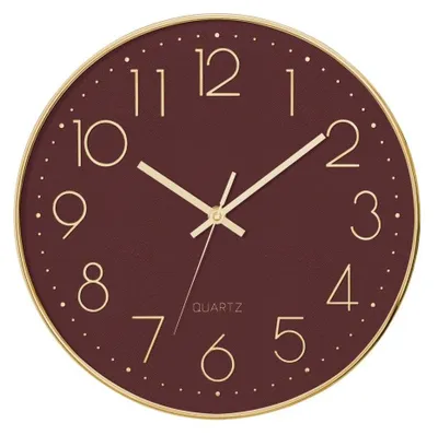 Produktbild von Silent Wanduhr Schlafzimmer-Uhr mit Silent-Mechanik, Ø 30 cm - Atmosphera