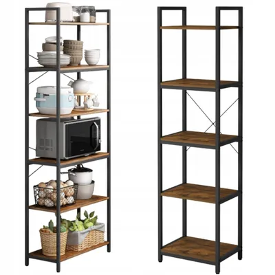 Zdjęcie produktu dla Regał Na Książki Drabinka Wysoki Szafka Loft Metalowa Industrialny 154 Cm Solidny