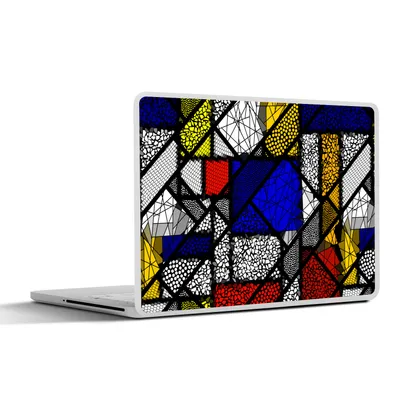 Produktbild von MuchoWow® Laptop Aufkleber Sticker Cover Mondrian - Glasmalerei - Alte Meister - Kunstwerk - Abstrakt - Malerei 32.5x23.5 cm - Sticker für Laptop - Selbstklebend