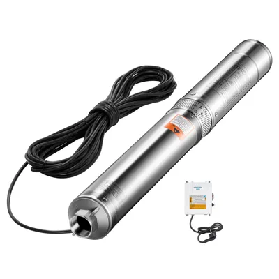 Immagine prodotto di Pompa sommergibile per pozzi profondi SucceBuy, potenza 550 W, 230 V, prevalenza 85 m, portata 65 l/min, pompa per acqua in acciaio inox con cavo da 20 m e scatola di comando esterna, per uso industriale e privato