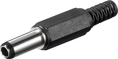 Produktbild von Wentronic DC-Stecker mit Knickschutz - Bohrung 2,5 mm x 5,5 mm