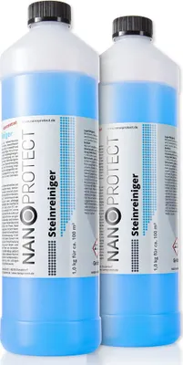 Produktbild von Nanoprotect Steinreiniger Konzentrat | 2 x 1 kg für ca. 200 m² | Intensivreiniger für Außenanlagen | Ideal für Haus, Hof und Garten