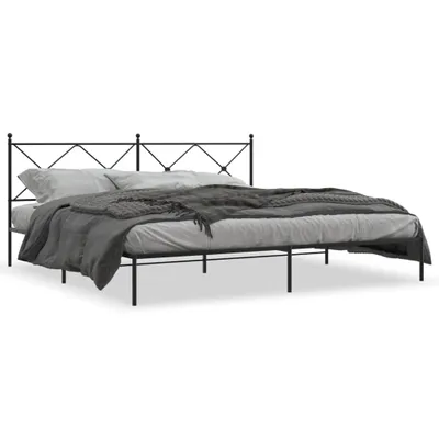 Obrázek produktu pro vidaXL Postel s čelem kovová černá 193x203 cm