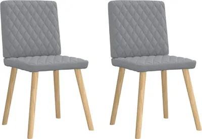 Produktbild von "SALE 2026"2er-Set Esszimmerstuhl/Esszimmerstuhl - CLORIS - Küchenstuhl elegantes Design - Hellgrau Stoff - 45x54x86cm - Esszimmerstühle DEMöbel841351