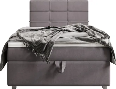 Image de BEDANTE Lit boxspring FADO 11 mini 120x200 Cosmic 160, gris clair, lit, sommier, lit simple, lit d'hôtel, topper, matelas, lit boxspring, sommier, chambre à coucher, Bonell, espace de rangement, lit rembourré