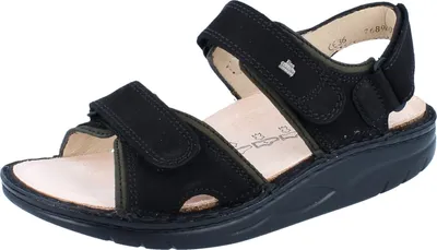 Produktbild von FINN COMFORT FINNAMIC Yuma Damen Herren Sandale schwarz Nubukleder - Größe: 45