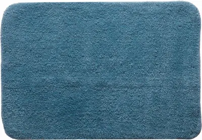 Produktbild von Spirella Badteppich Badematte Duschvorleger CAMPUS 100% Baumwolle Hochflor | flauschig | rutschhemmend | geeignet für Fußbodenheizung | 50x70 cm | Nachtblau