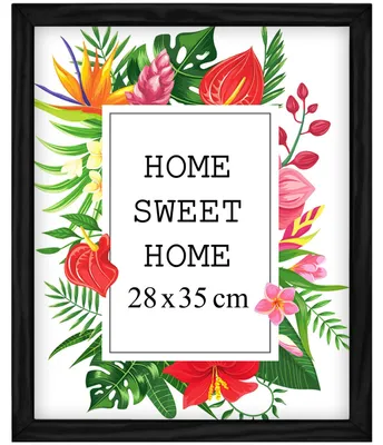 Obrázek produktu pro Rám na fotografie MG Design Schwarz, 28 x 35 cm – vyrobený z pravého dřeva s akrylovým sklem, vhodný k zavěšení i k postavení, pro fotografie, plakáty a puzzle