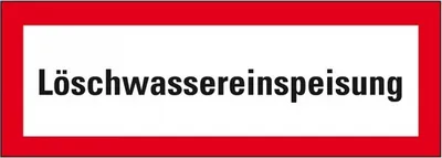 Produktbild von Dreifke® Schild I Feuerwehrschild Löschwassereinspeisung, Aluminium, 420x148m...