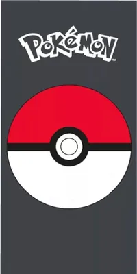 Produktbild von Pokémon Pokeball Badetuch, Strandtuch 70x140cm 100% Baumwolle