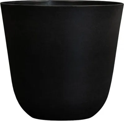 Image de Pot de fleurs Palermo noir - D35xH32cm - Pot de fleurs moderne au look béton