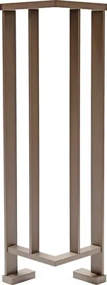 Produktbild von Pertura Geländereck-Set Triton taupe Aluminium für Bodenmontage 26x26 cm