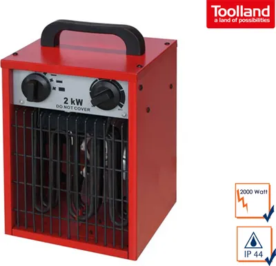 Produktbild von Bauheizer Heizstrahler 3 Stufen, Ventilatorfunktion, Thermostat 2000W, IPX4 230V