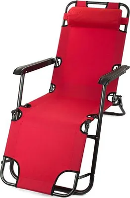 Image de Chaise longue de plage Verk rouge