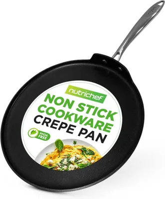 Produktbild von Nutrichef Crepes Maker, Antihaftbeschichtete Pfanne Induktion 30cm – Pfannkuchenpfanne für alle gängigen Herdarten – für Palatschinken, Spiegelei