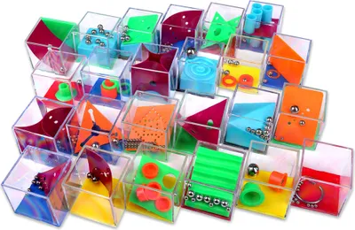 Produktbild von Schramm® 24 Stück Geduldsspiele 4 x 4 x 4 cm Mini Denkspiel Knobelspiel für Kinder Geduld Spiel Mitgebsel Kindergeburtstag Geduldsspiel Kinder Geschicklichkeitsspiel