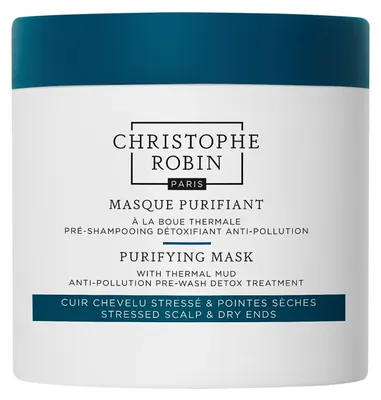 Obrázek produktu pro Christophe Robin, Purifying, Thermal Mud, Hair Treatment Cream Mask, For Detoxing, 250 ml