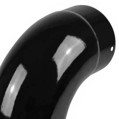 Produktbild von Raik Rauchrohrbogen / Ofenrohrbogen Emaille 120mm - 90° Bogen glatt Schwarz