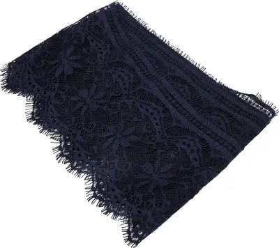Image de 14,5 cm Polyester Vêtements en soie Broderie Dentelle DIY Robe Artisanat Tissu Vêtements DécorationNavy