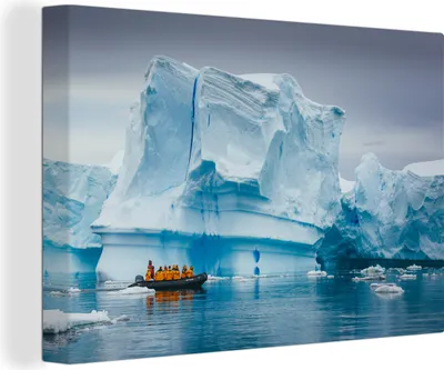 Obrázok produktu pre OneMillionCanvasses® - Obrazy na plátne - 140x90 cm, S loďou cez Antarktídu, Nástenné umenie Tlač Dekorácie na stenu