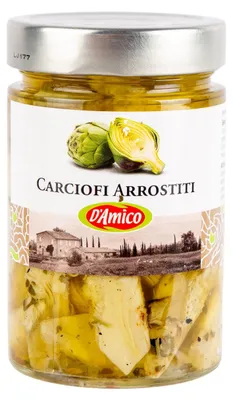 Produktbild von D'Amico Artischocken geröstet in Öl 280 g – aromatische Artischockenherzen