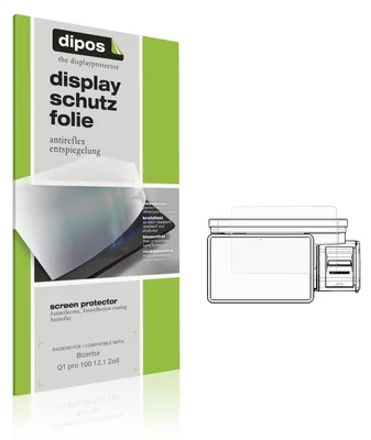 Produktbild von 2x Schutzfolie für Bizerba Q1 pro 100 12.1 Zoll matt Displayschutzfolie Folie Display Schutz dipos