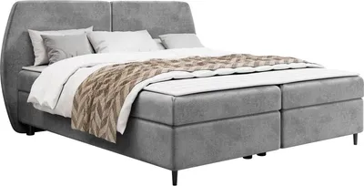 Produktbild von MIRJAN24 Boxspringbett mit zwei Bettkästen Madryt, Schlafzimmer Ehebett, Doppelbett mit Topper (Farbe: Wave 15, Größe: 160x200 cm)