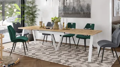 Produktbild von Design Esstisch ZAV-1 ausziehbar XXL 140 - 290 cm Esszimmertisch Tisch