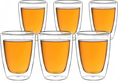 Obrázok produktu pre Melina dvojstenné poháre / hrnčeky / termo poháre, 6 čajových pohárov po 200 ml, borosilikátové sklo