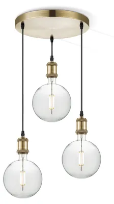 Produktbild von Home Sweet Home Hängeleuchte vintage rund Globe 3L G125 dimmbar E27 klar
