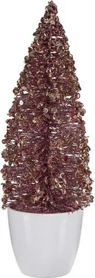 Produktbild von Weihnachtsbaum klein Rosa Gold Kunststoff 9 x 28 x 9 cm
