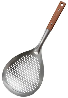 Schaumlöffel 38,7 cm Edelstahl Holzgriff