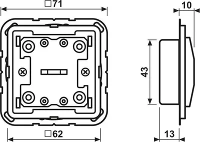 Produktbild von JUNG KNX Taster Universal 1f LSCD10911ST