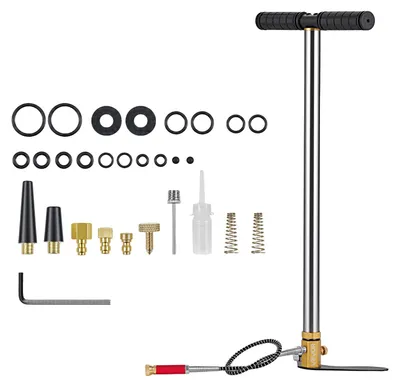 Immagine prodotto di Pompa manuale VEVOR PCP a 3 stadi, pompa ad alta pressione da 25,82 MPa, pompa da banco con filtro dell'acqua da 1 litro, manometro e corpo in acciaio inossidabile, adatta per carabine ad aria compressa, paintball, gonfiaggio di pneumatici e gommonauti