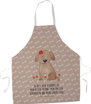 Produktbild von Mr. & Mrs. Panda Gastro Schürze Hund Dame - Hundeglück - Geschenk, Lieb, Liebenswert, Küchenzubehör, Kochschürze, Vierbeiner, Küchenschürze, Vorbinder, Liebe, Hunde