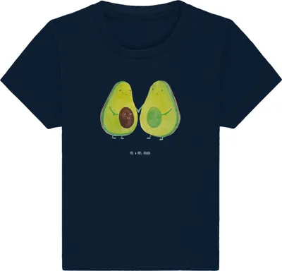 Produktbild von Mr. & Mrs. Panda Organic Baby Shirt Avocado Pärchen 12. - 18. Monat - French Navy - Geschenk, Avocados, T-Shirt, Kleinkind, Kurzarmshirt, Liebe, Schwangerschaft,