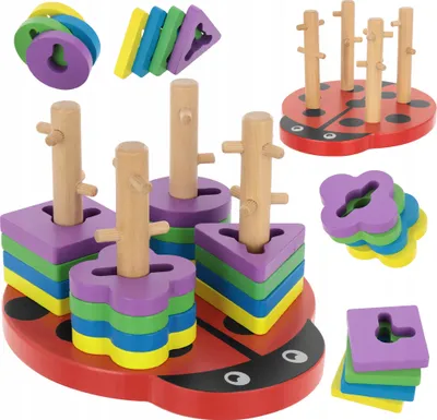 Zdjęcie produktu dla Biedronka Drewniana Układanka Montessori Sorter