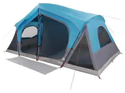 Image de Tente cabane vidaXL bleue 480 x 273 x 205 cm en polyester et acier