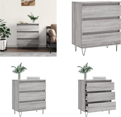 Produktbild von vidaXL Sideboard Grau Sonoma 60x35x70 cm Holzwerkstoff - Sideboard - Sideboards - Lagerschrank - Buffet