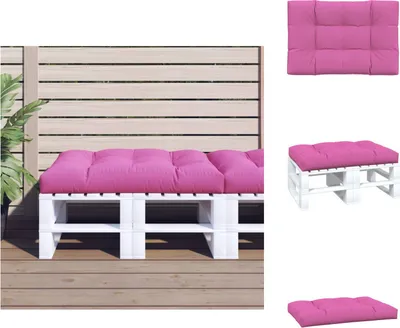 Immagine prodotto di vidaXL Cuscino per pallet Rosa 120x80x12 cm Tessuto -  Cuscino per seduta